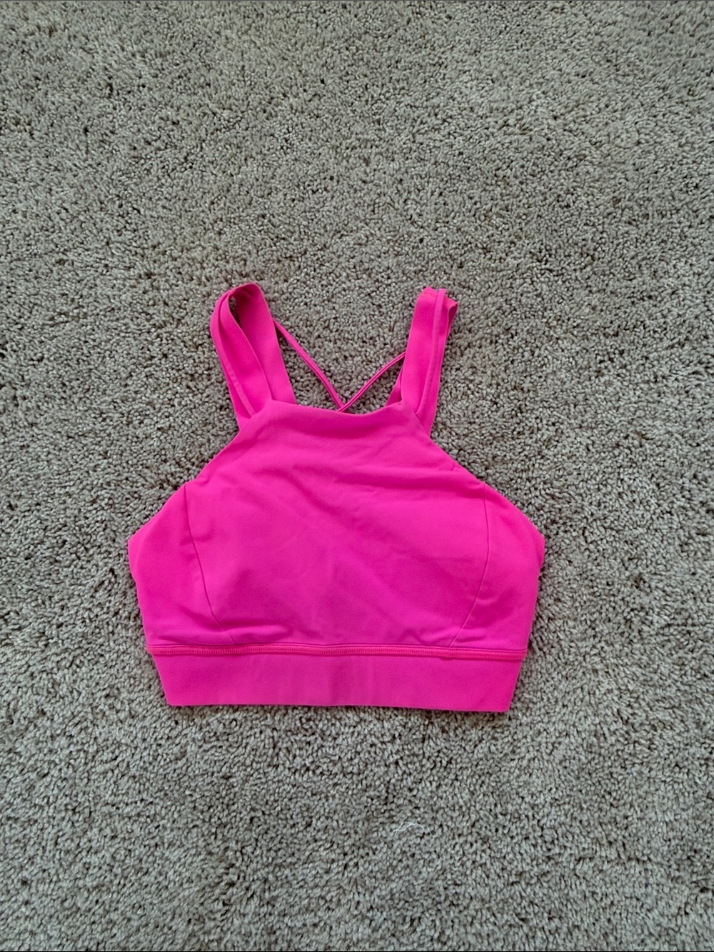 Lululemon Women's Hot Pink Athletic Crop Tank Top